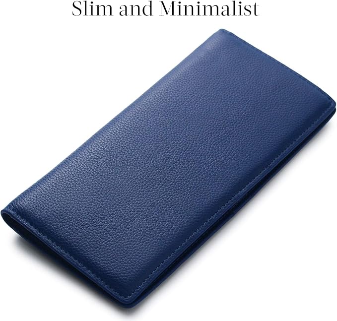 Unisex stylish red leather wallet with RFID blocking, multiple card slots visible inside