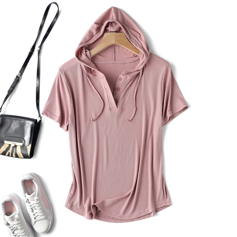 Relaxed fit unisex henley hoodie shirt. Features rib-knit fabric, long sleeves & button placket for casual comfort.