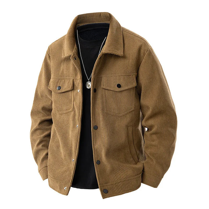 Cozy unisex ribbed comfort jacket, a versatile layering piece for everyday casual wear & modern style.