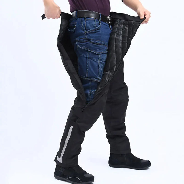 Unisex RoadGuard motorcycle riding pants with armor, windproof for all-weather comfort