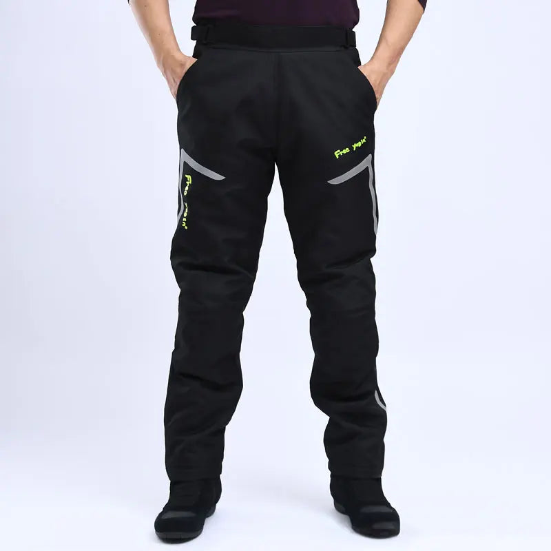 RoadGuard thermal motorcycle pants; black, reflective, for safe and warm riding