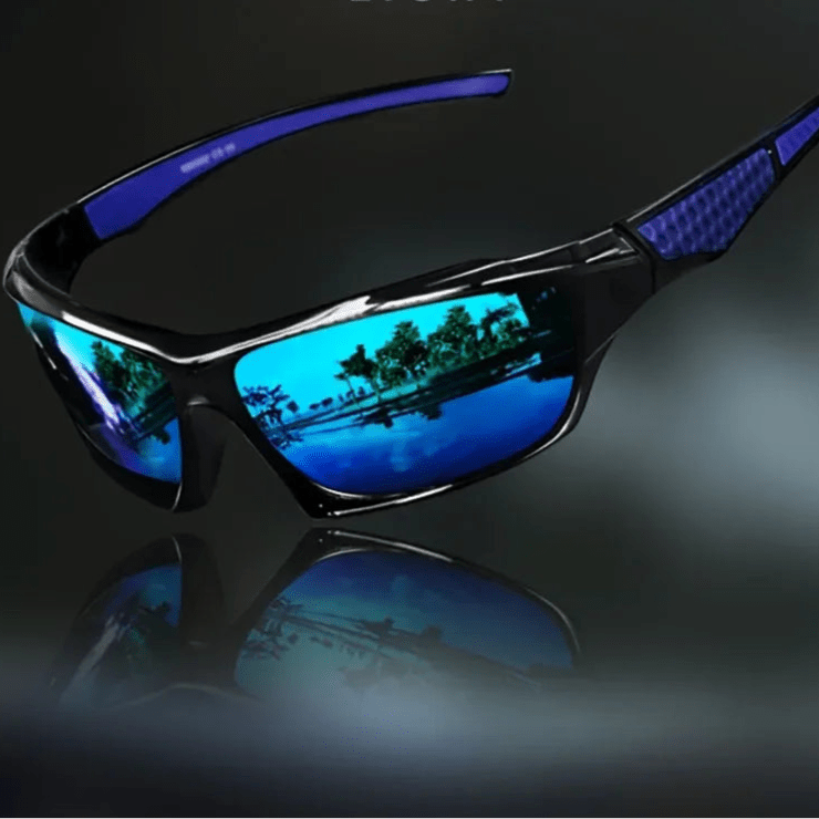 Lightweight unisex round polarized sunglasses, UV400 protection for travel essentials & outdoor adventures.