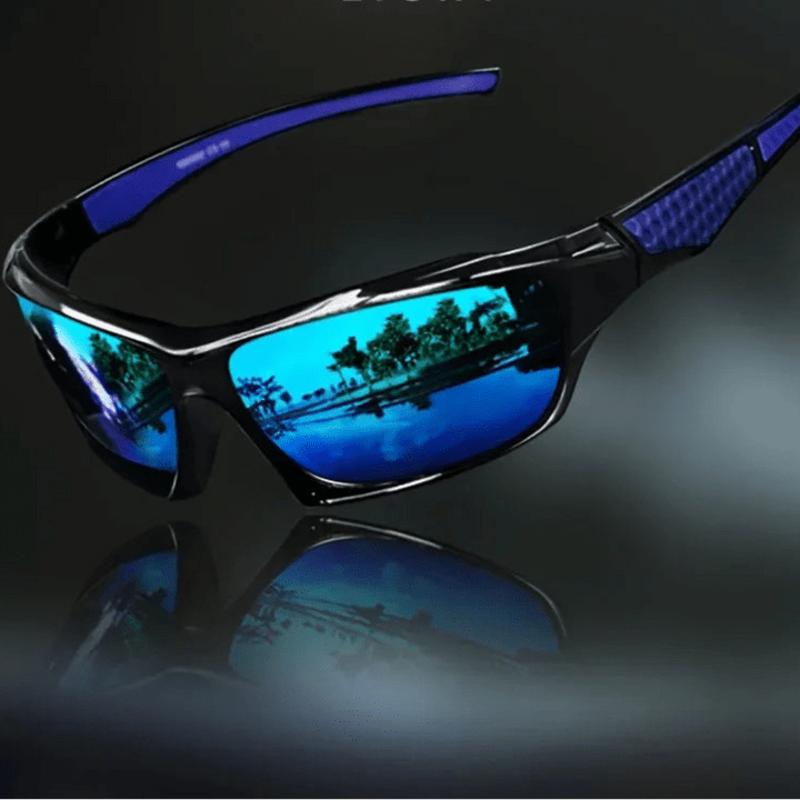 Lightweight unisex round polarized sunglasses, UV400 protection for travel essentials & outdoor adventures.