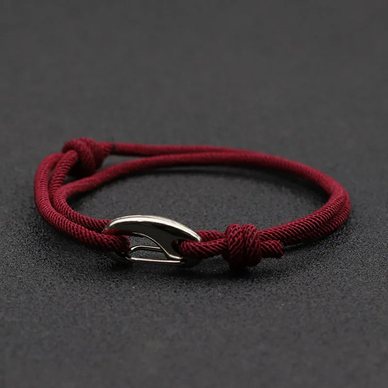 Durable unisex rope bracelet, rugged style, waterproof, secure hook clasp. Great jewelry gift.