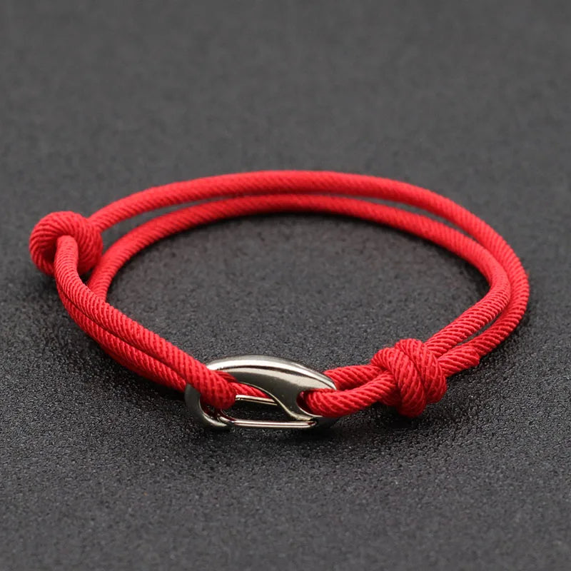Durable & adjustable unisex rope bracelet with secure hook clasp. Perfect for rugged everyday style.