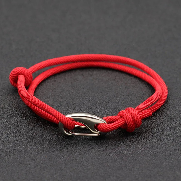 Durable & adjustable unisex rope bracelet with secure hook clasp. Perfect for rugged everyday style.
