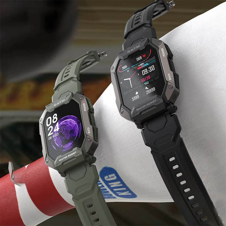 Durable, water-resistant unisex smartwatch. Tracks fitness, heart rate & outdoor activities. Adventure-ready.