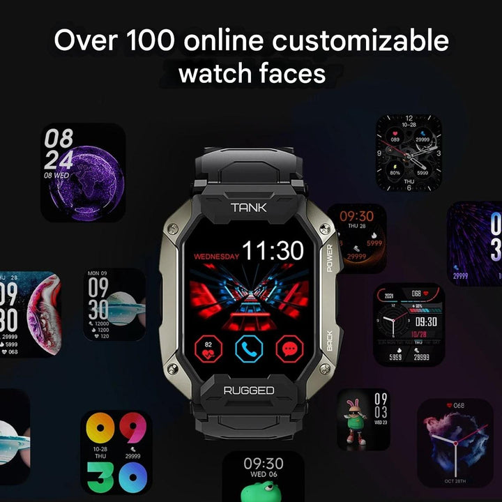 Unisex rugged smartwatch. Comprehensive health monitor, fitness tracker & activity tracker for all users.