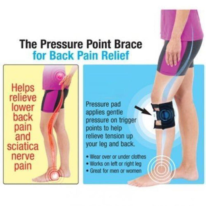 Unisex sciatica support brace, engineered for effective leg & back pain relief through acupressure.