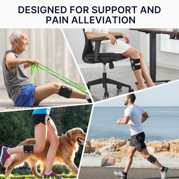 Unisex sciatica knee brace designed for comprehensive nerve & joint pain support.