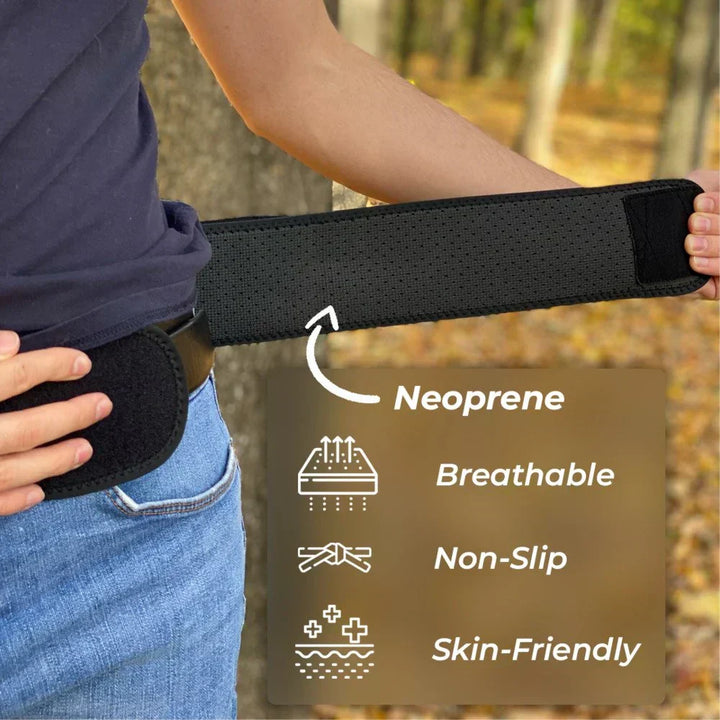 Lightweight sciatica relief belt. Unisex lower back & hip support for SI joint dysfunction.