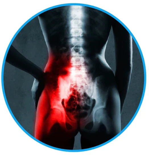 Unisex wellness belt for sciatica, lower back & hip pain. SI joint support & compression.