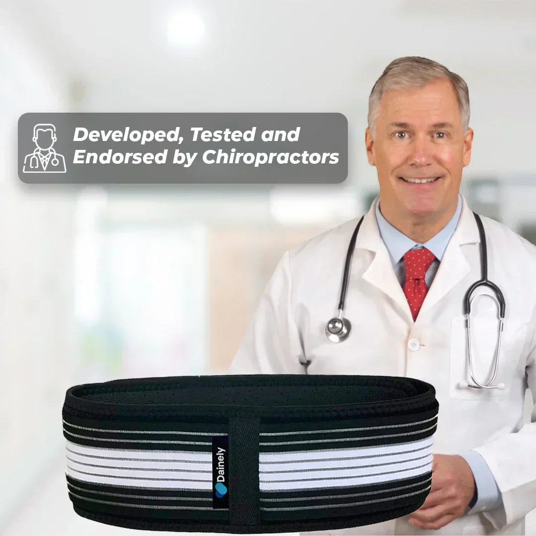 Wellness sciatica pain relief belt. Unisex lower back & hip support for SI joint comfort.