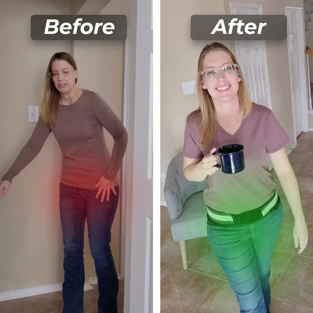 Unisex back brace for sciatica pain relief. Lower back & hip support for SI joint comfort.