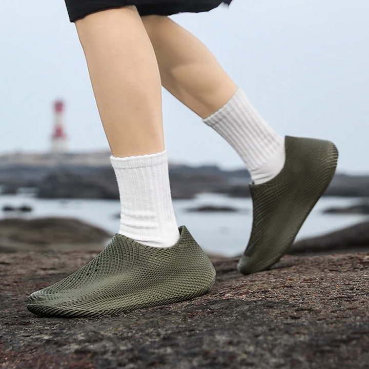 High-performance athletic trail shoes, lightweight and all-terrain ready.