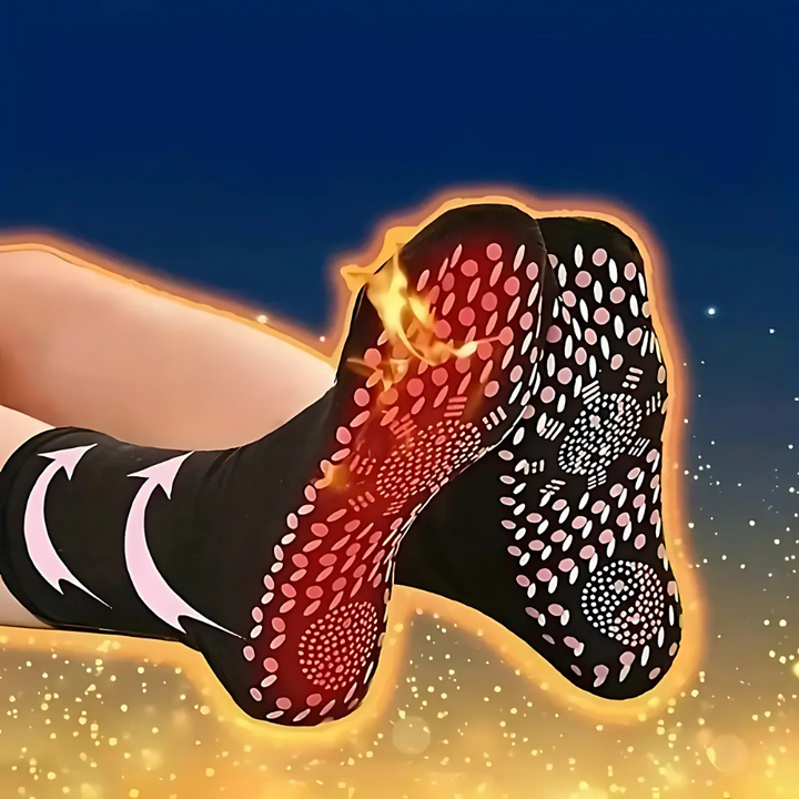 Unisex self-heating socks provide ultimate winter warmth & comfort for cold weather sports & outdoor activities.