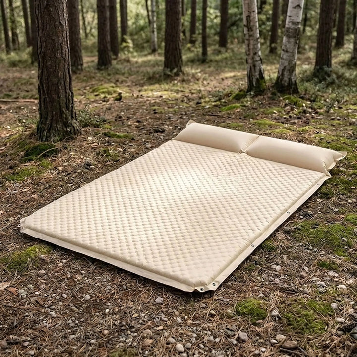 Unisex self-inflating camping sleeping pad for comfortable outdoor recreation & hiking. Lightweight camp mattress.