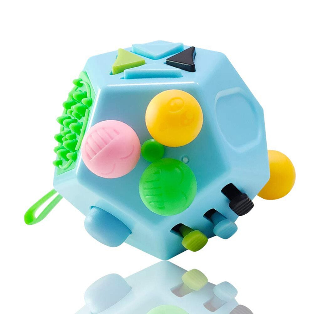 Unisex sensory fidget cube, multi-faceted tactile toy for stress relief & enhanced focus. Perfect for adults & kids.