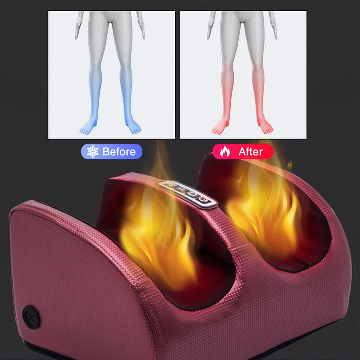 Premium unisex foot massager with heat, ideal wellness gift for stress relief & foot pain. Shiatsu therapy.
