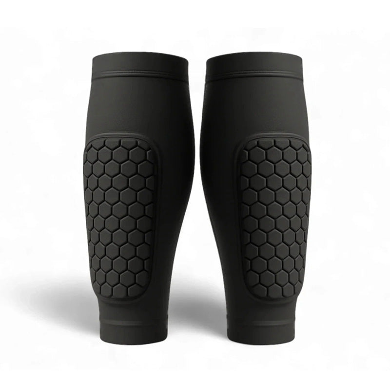 Unisex shin protectors for skiing & soccer, offering crucial impact protection & enhanced athlete comfort.