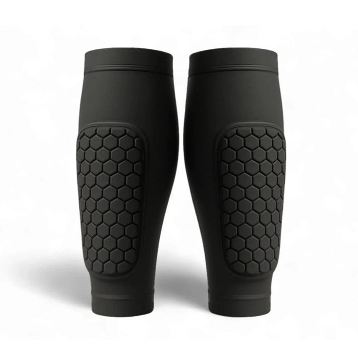 Unisex shin protectors for skiing & soccer, offering crucial impact protection & enhanced athlete comfort.