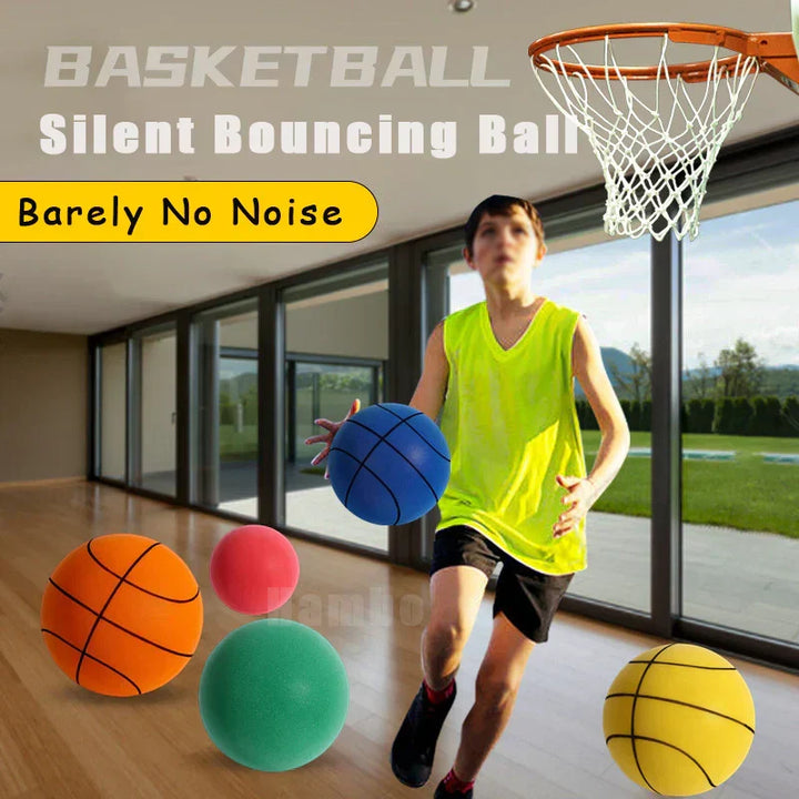 Quiet indoor training basketball, unisex. Soft foam ball for silent dribble practice, perfect fitness gear.