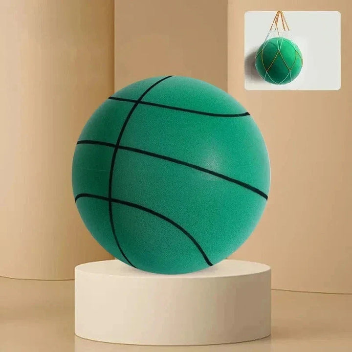 Adult silent foam basketball for indoor dribbling training, quiet practice ball to improve skills without disturbing others.