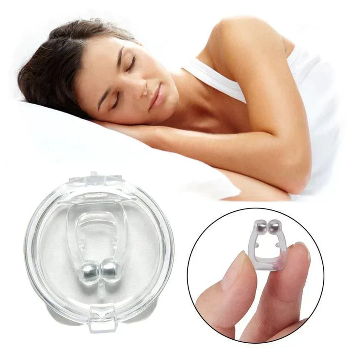Unisex SilentSleep Anti-Snore Nose Clip, a comfortable silicone nasal dilator for restful, quiet nights.