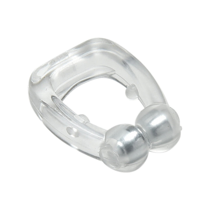 Drug-free sleep aid: SilentSleep anti-snore nose clip for restful nights, promoting comfortable nasal breathing.