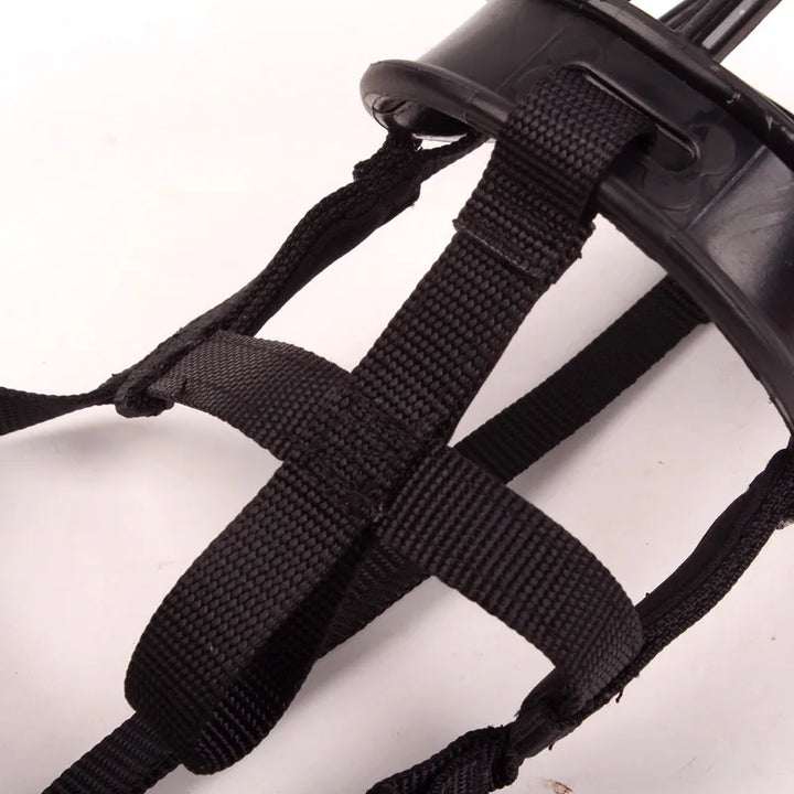 Unisex silicone dog muzzle, adjustable for comfort & safety. Prevents biting/barking during training.