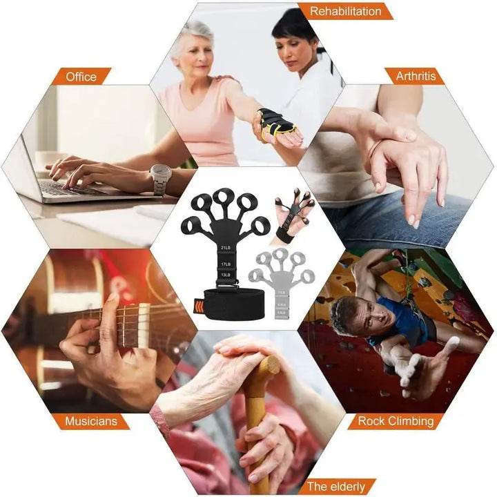 Unisex stress relief finger exerciser & hand strengthener for daily grip and forearm workout.