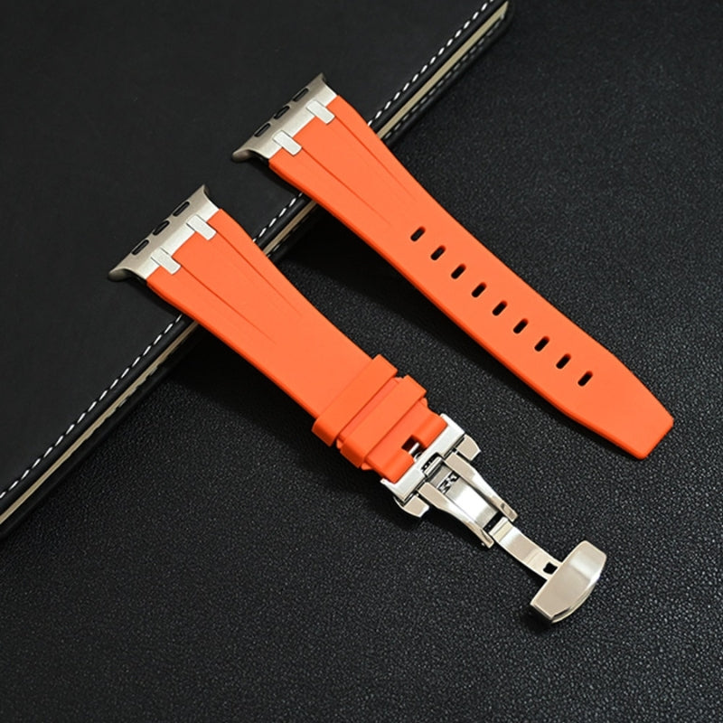Essential smartwatch accessory: comfortable unisex silicone band with a strong titanium buckle, hypoallergenic.
