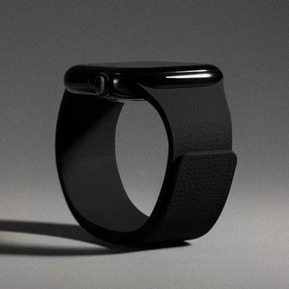 Magnetic silicone watch strap for smartwatches, easy to customize.