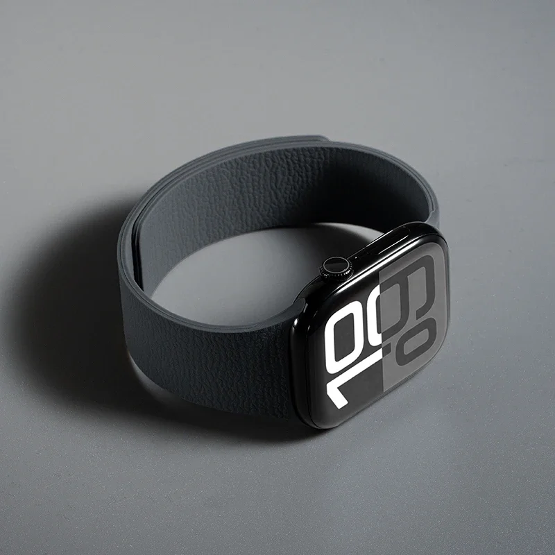 Comfortable unisex smartwatch accessory: durable silicone magnetic band.