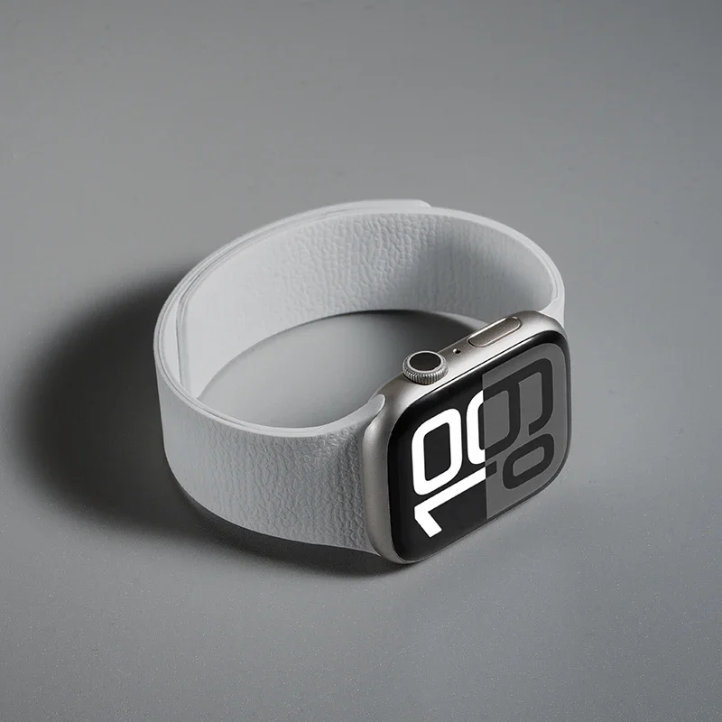 Unisex smartwatch band replacement: soft, durable silicone with magnetic clasp.