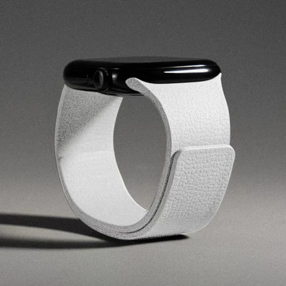 Accessory: Magnetic silicone watch strap, comfortable & customizable for smartwatches.