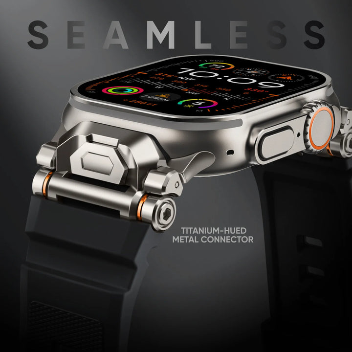 Soft silicone smartwatch band, comfortable for dynamic wear, durable & easy to attach strap.