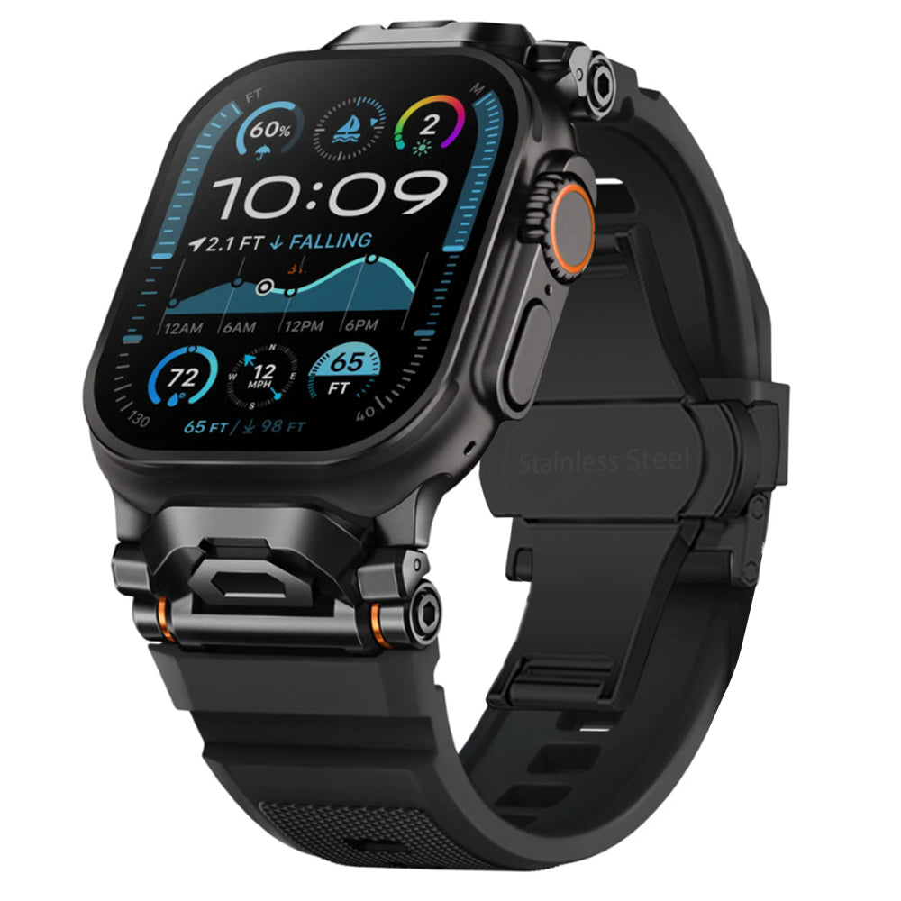 Hypoallergenic silicone smartwatch band, perfect for outdoor & casual wear, quick release feature.