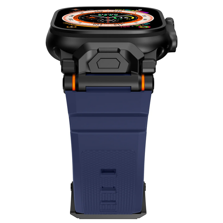 Versatile silicone smartwatch band, quick release, suitable for active & casual outfits.