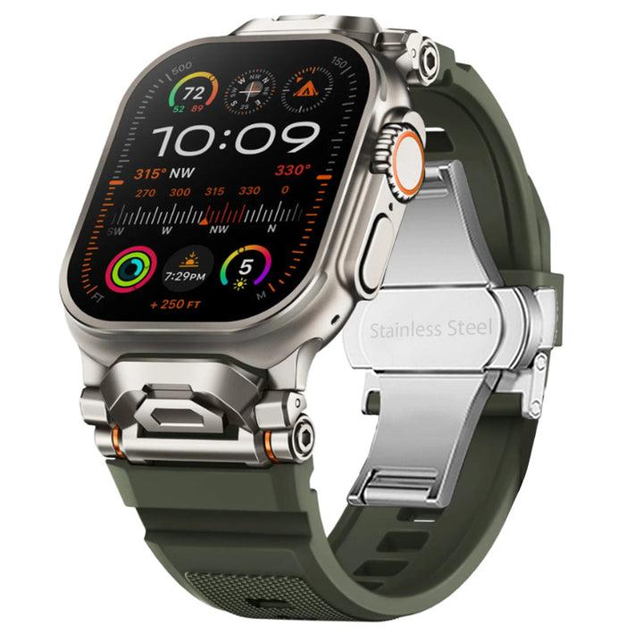 Premium silicone smartwatch band, durable for sports & daily use, hypoallergenic design.