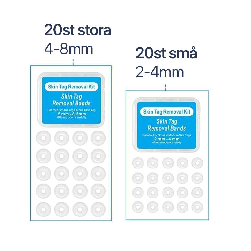 Unisex skin tag remover replacement bands (40 count) for at-home blemish removal & clear skin. Easy use skincare accessory.