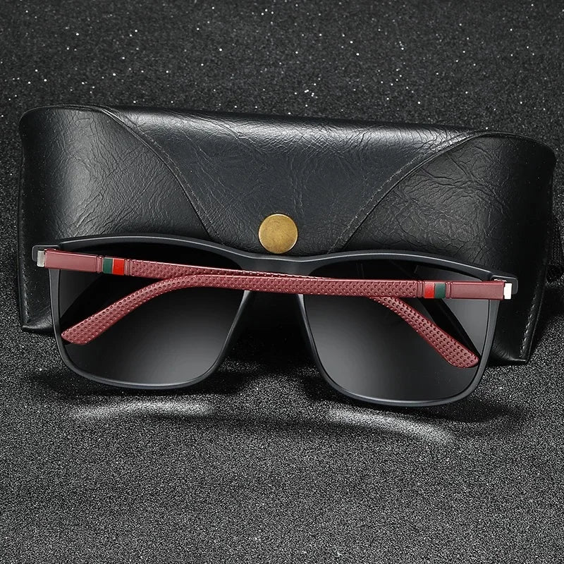Stylish slate polarized sunglasses, providing excellent glare reduction and 100% UV protection.