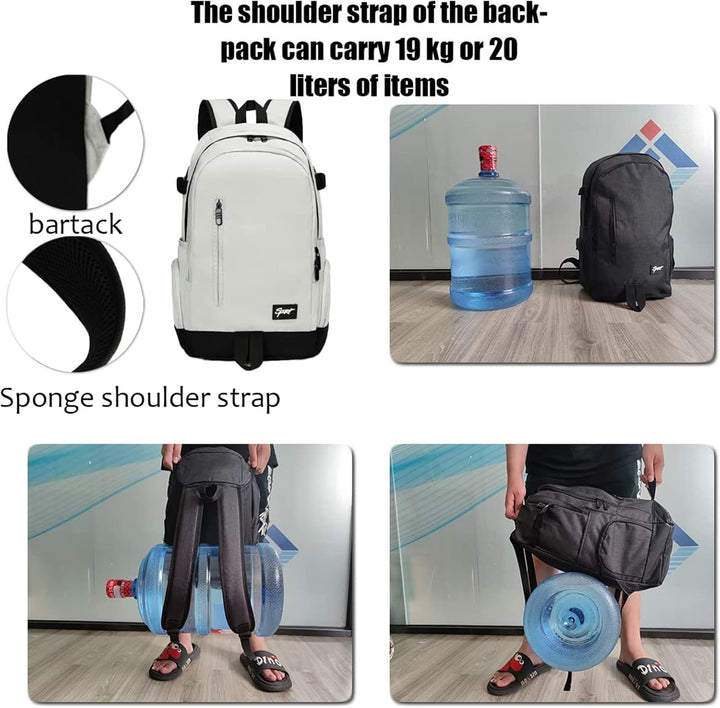 Unisex water-resistant 15.6 inch laptop backpack, sleek design for tech and organizational needs