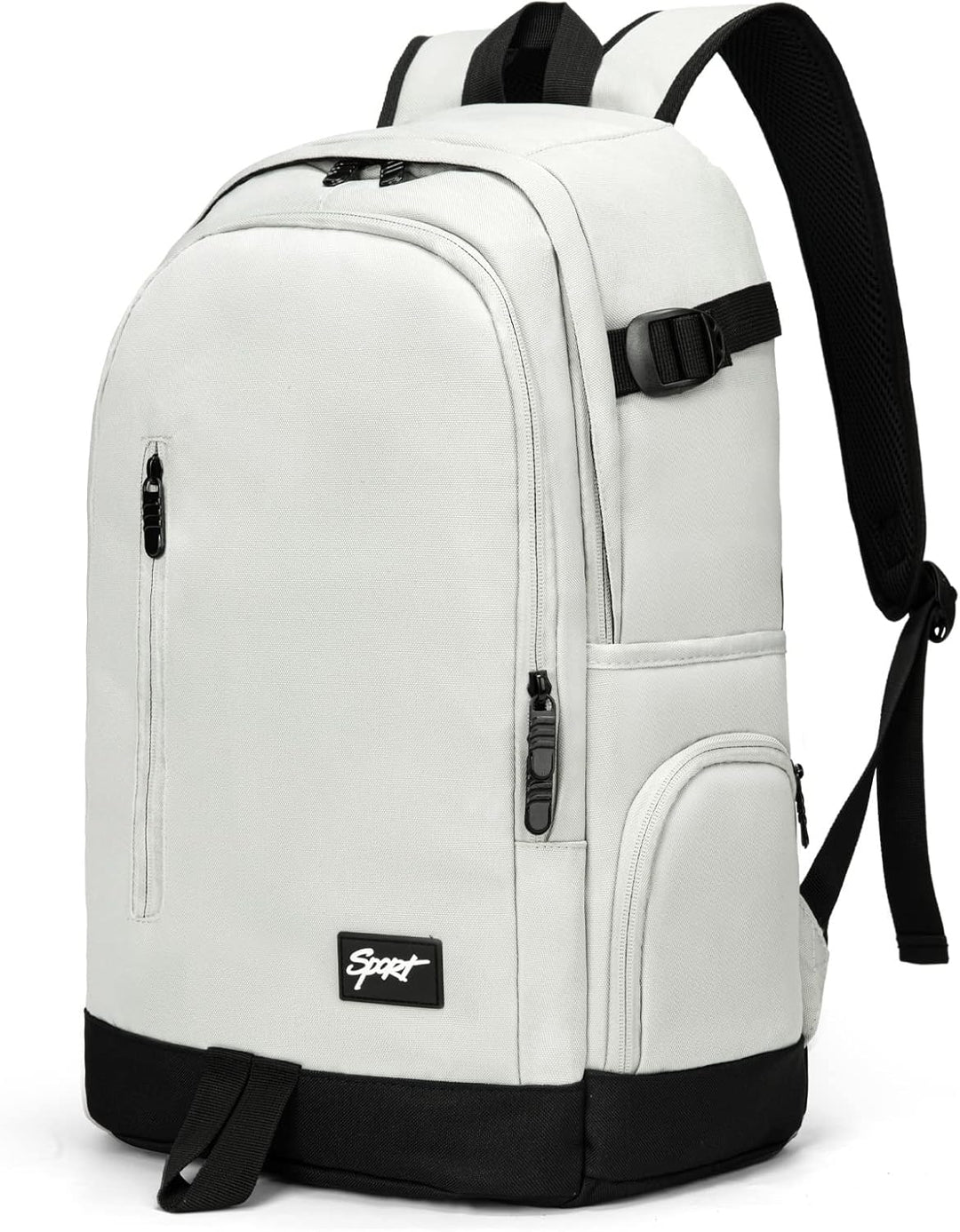 Interior view of a slim 15.6 inch laptop backpack, highlighting organizer pockets for work essentials