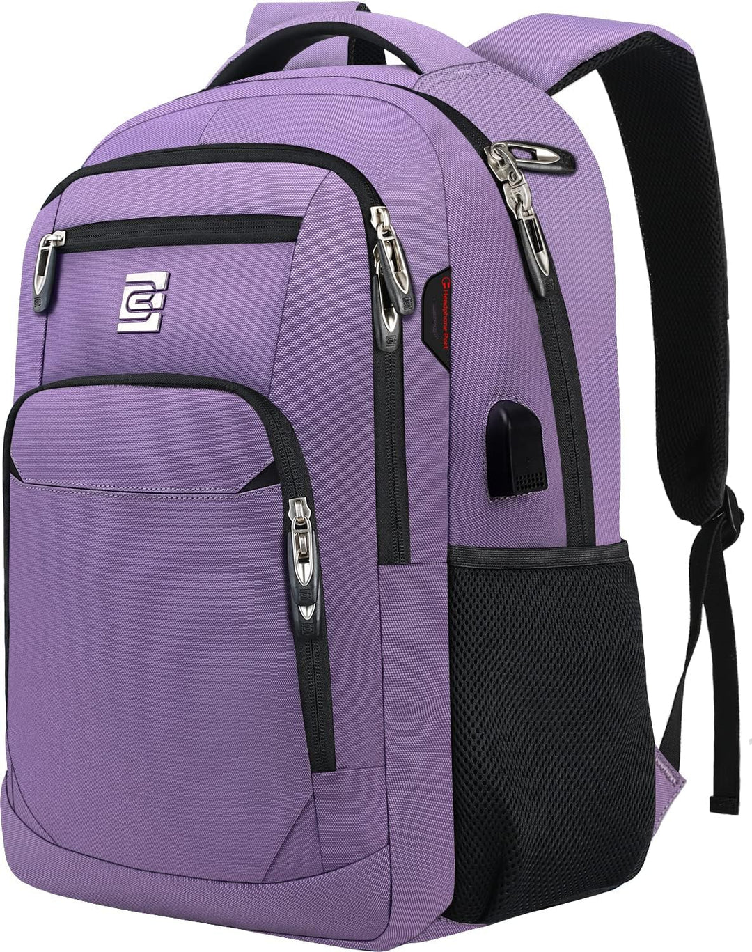 Model wearing a unisex anti-theft backpack, demonstrating its comfortable fit and sleek design for daily use