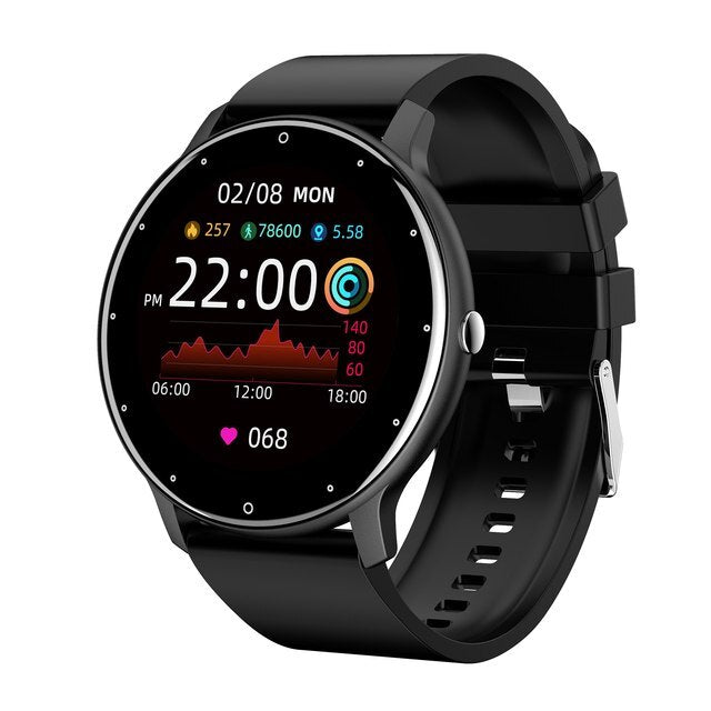 Wearable tech: Ultra-thin SlimLine Fit smartwatch tracking daily activity, steps & heart rate on a wrist.