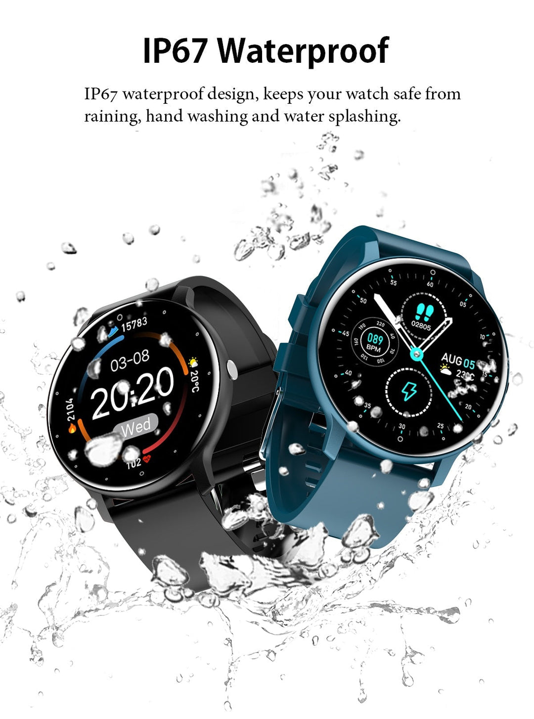 Collection of SlimLine Fit ultra-thin smartwatches, versatile fitness trackers & health monitors for unisex use.