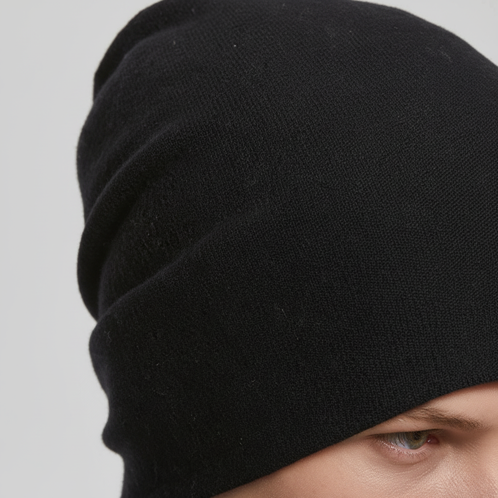 Woolglow Slouchy Beanie in a vibrant blue, a warm and fashionable accessory for men and women