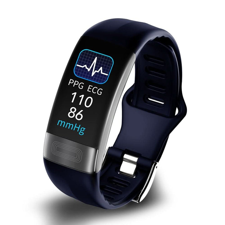 Waterproof Smart Armband: ECG, blood pressure, heart rate tracker for daily fitness & health monitoring. Unisex design.