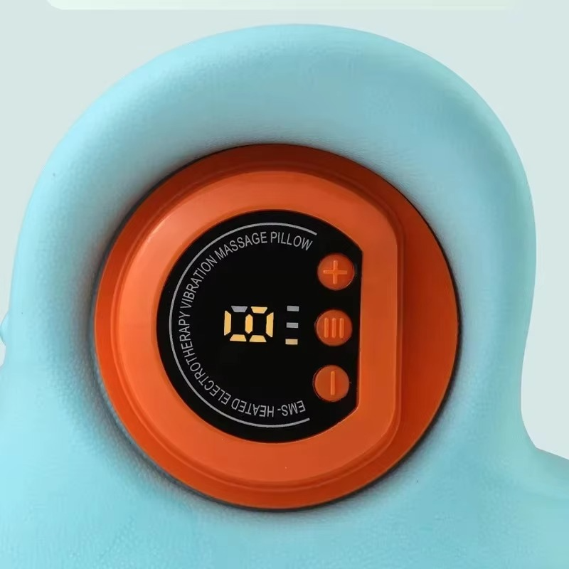 Smart pulse electric neck massager with soothing heat therapy for deep muscle relaxation.